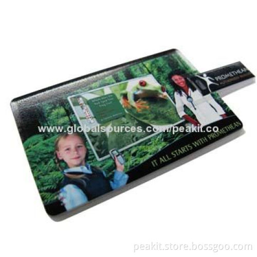 Card-shaped USB flash drives